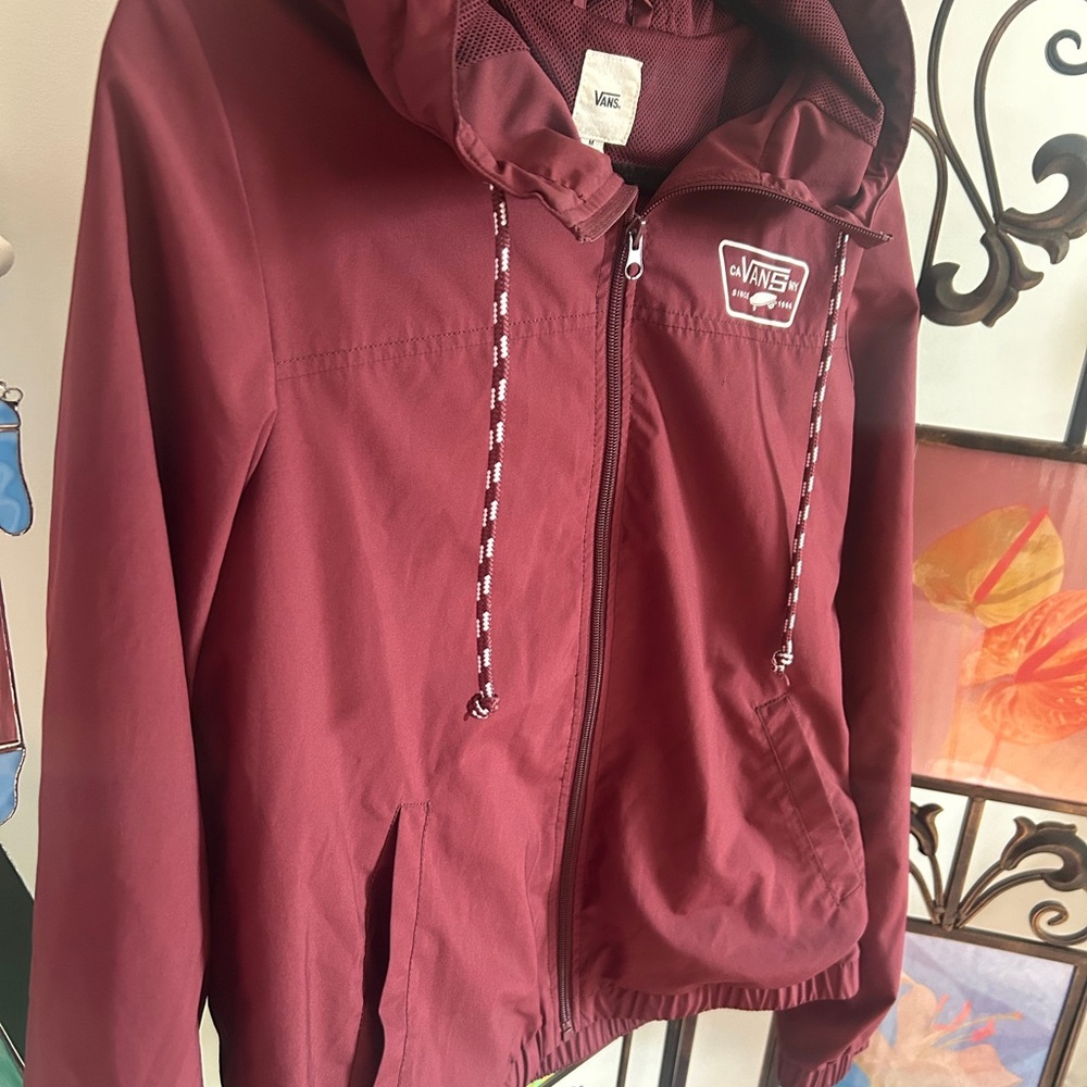 Vans Maroon Hooded Windbreaker Jacket - Picture 2 of 5